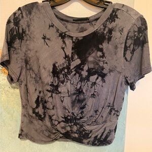 Black Tie-Dye Women's Top